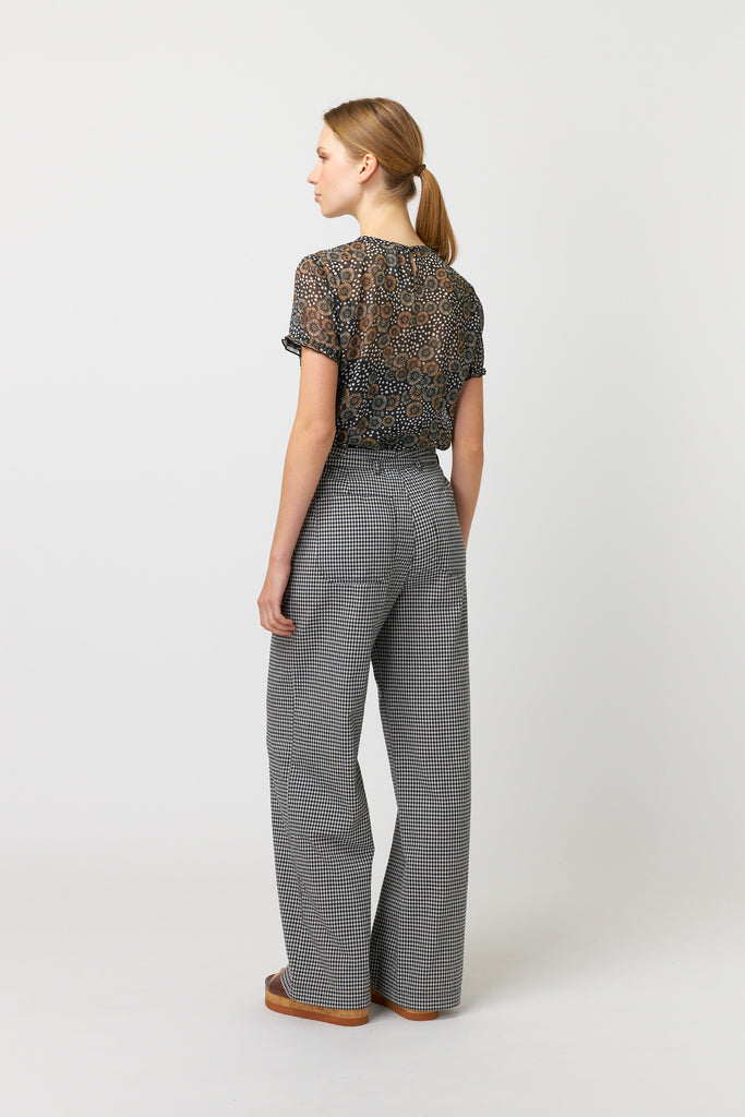 Woman's World Houndstooth Wide-Leg Pants