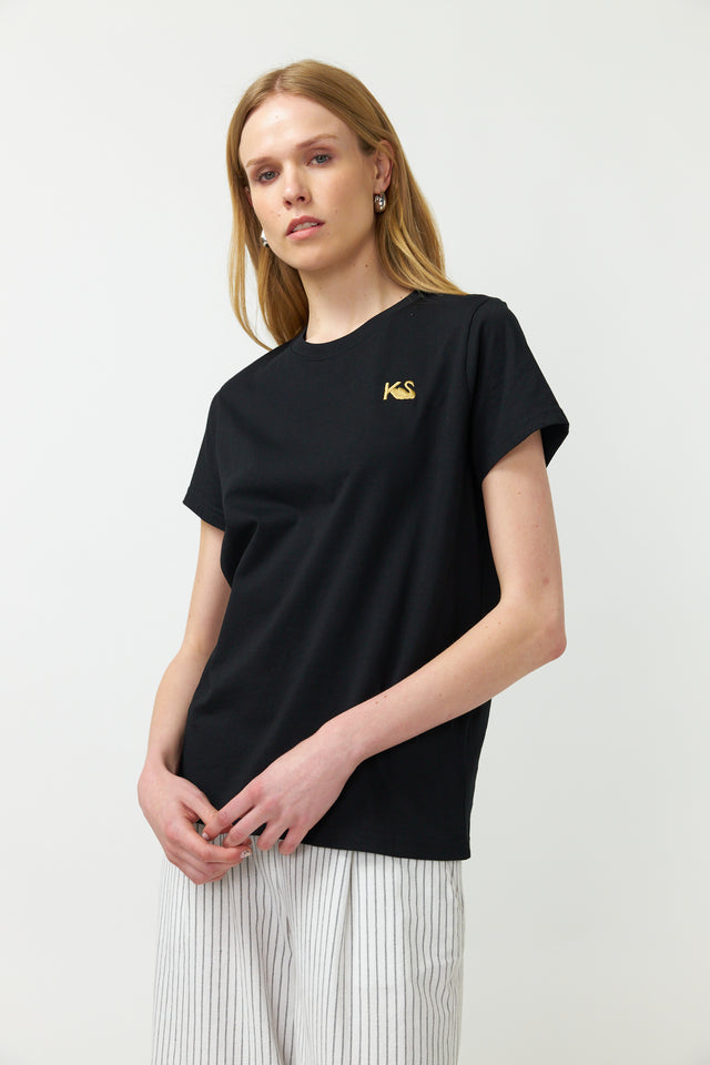 KS embroidered t-shirt