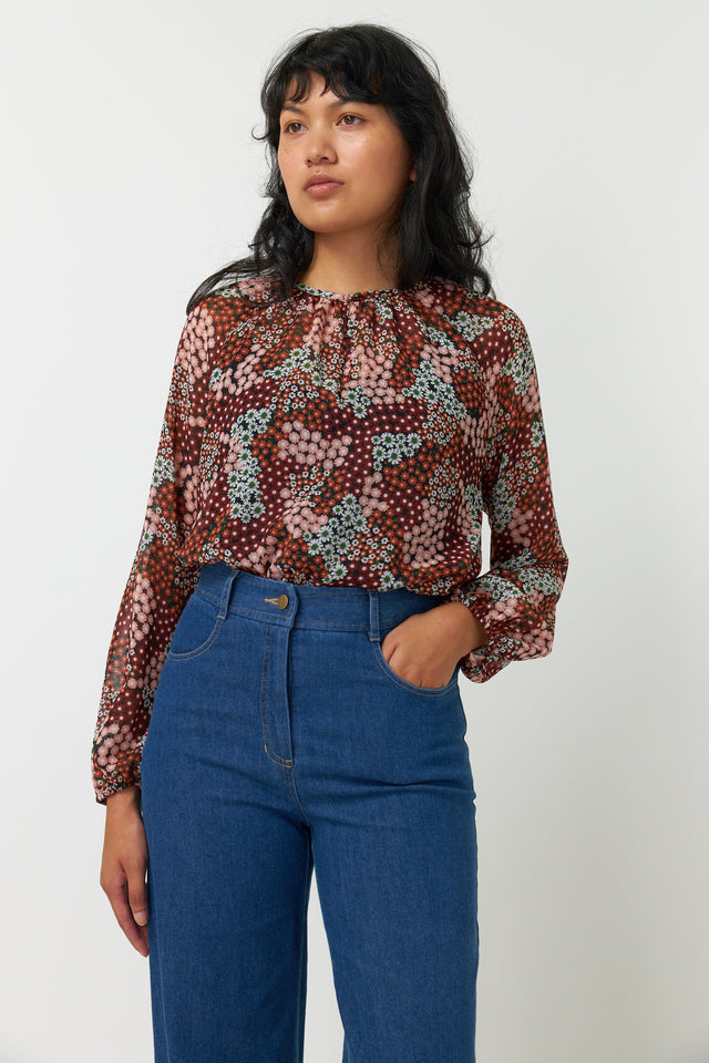 Patchwork floral top