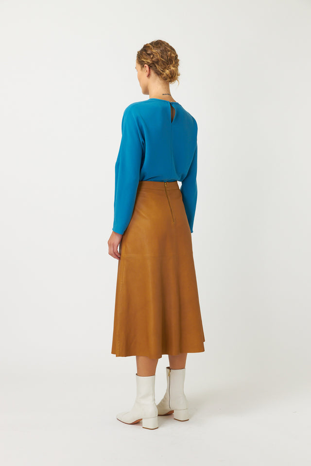 Printed Shirred Midi A-Line Skirt | M&S NZ